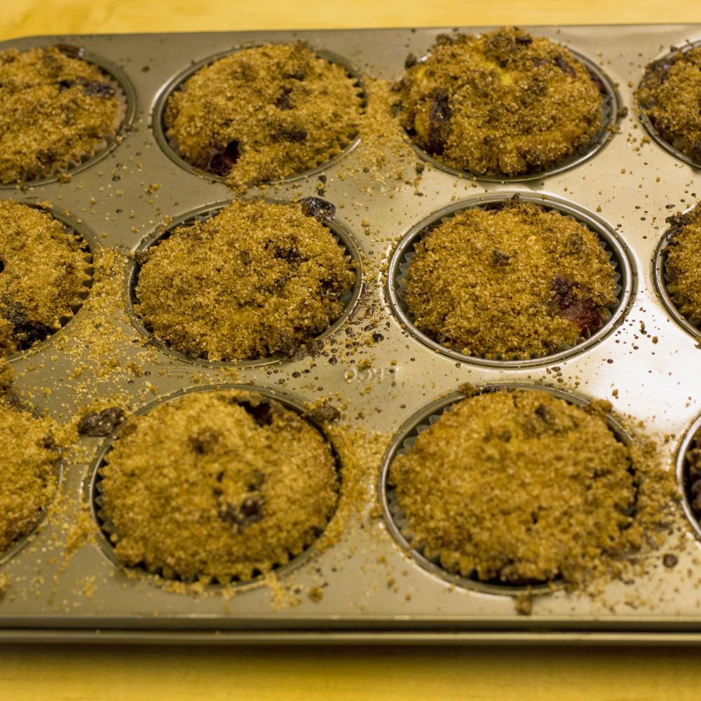 mandarin-blueberry muffins