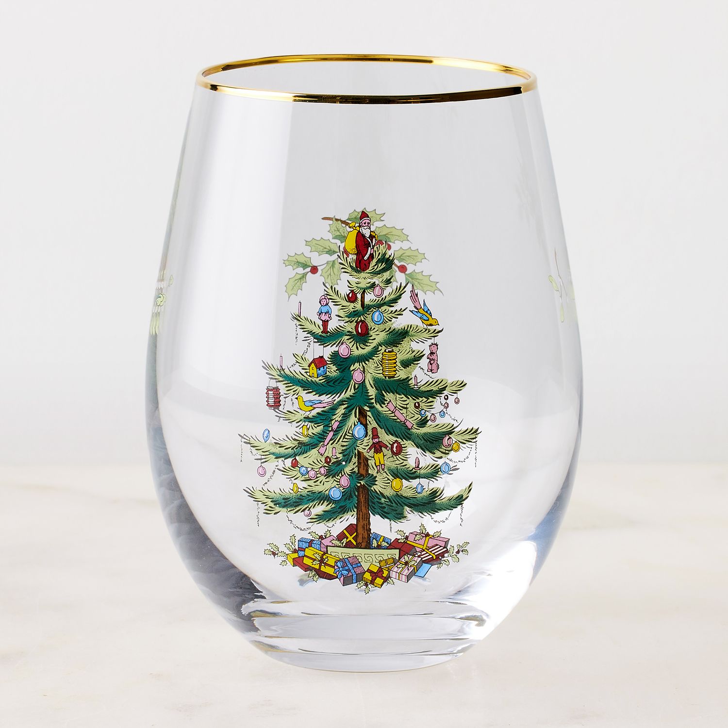 Christmas Tree 8.45 oz. Glass Flute
