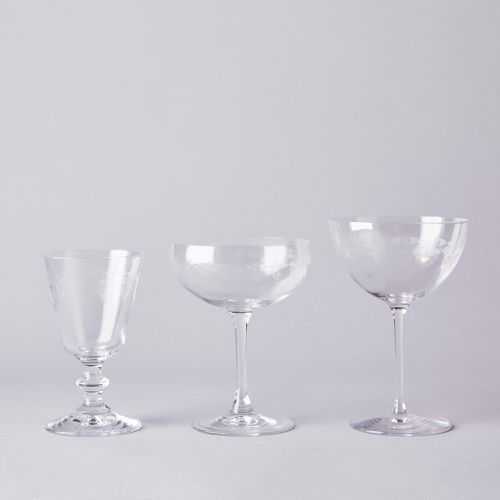 Vintage Etched Martini Glasses, Set of 6, Mixologist Cocktail Glasses, Art  Deco Etched Cocktail Glasses, Tall Vintage Cocktail Glasses