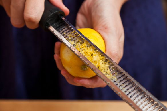 zesting a lemon