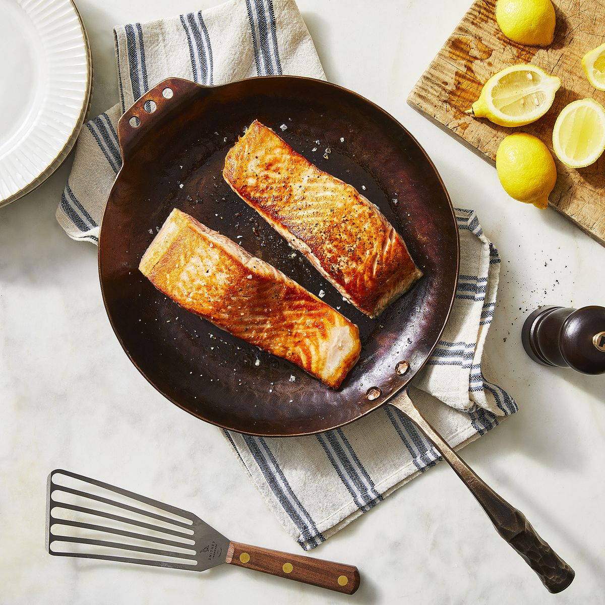 Smithey Farmhouse Skillet, Hand-Forged Carbon Steel, 12 Frying Pan on  Food52