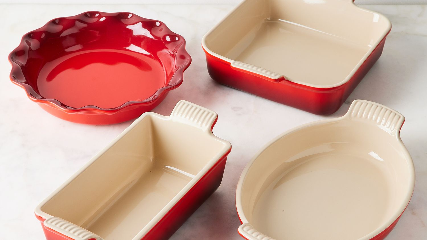 Le Creuset Heritage Square Baking Dishes - Set of 2 - White