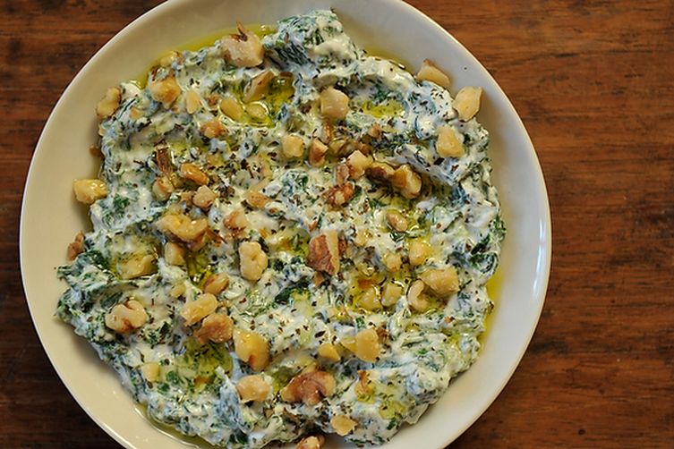 Yoghurt & Spinach Dip, 'Borani Esfanaaj', in the Persian Manner Recipe ...
