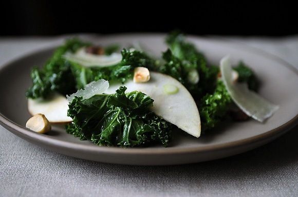 Kale Salad with Apples and Hazelnuts