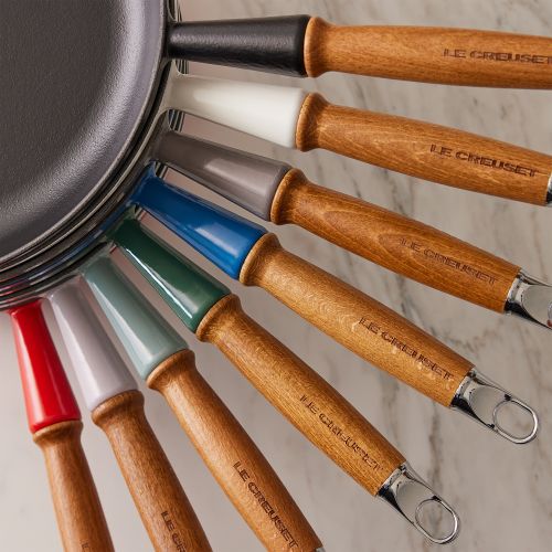 Buy Lava Enameled Cast Iron Frying Pan With Wooden Plate, Cast