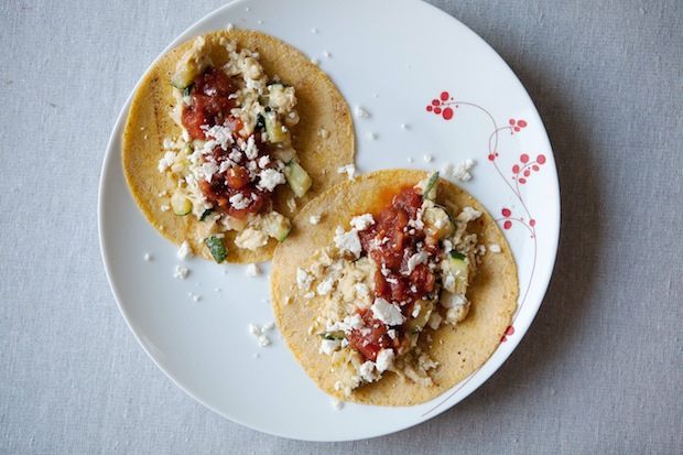 Zucchini breakfast tacos from Food52