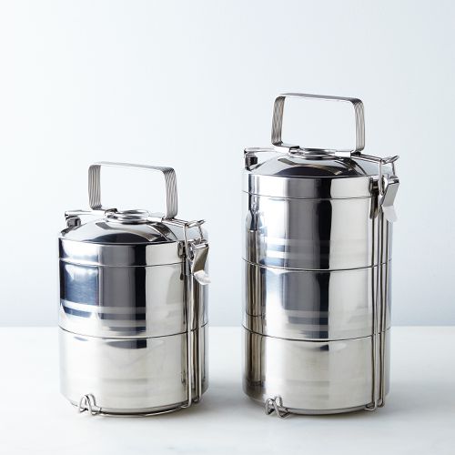 3 Tier Stainless Steel Tiffin Tin Food Picnic Storage Container Travel Lunch Box 