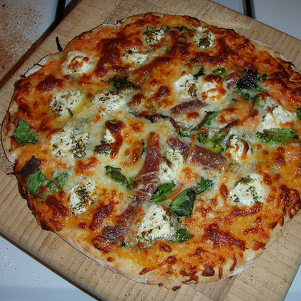 pizza with butternut squash sauce