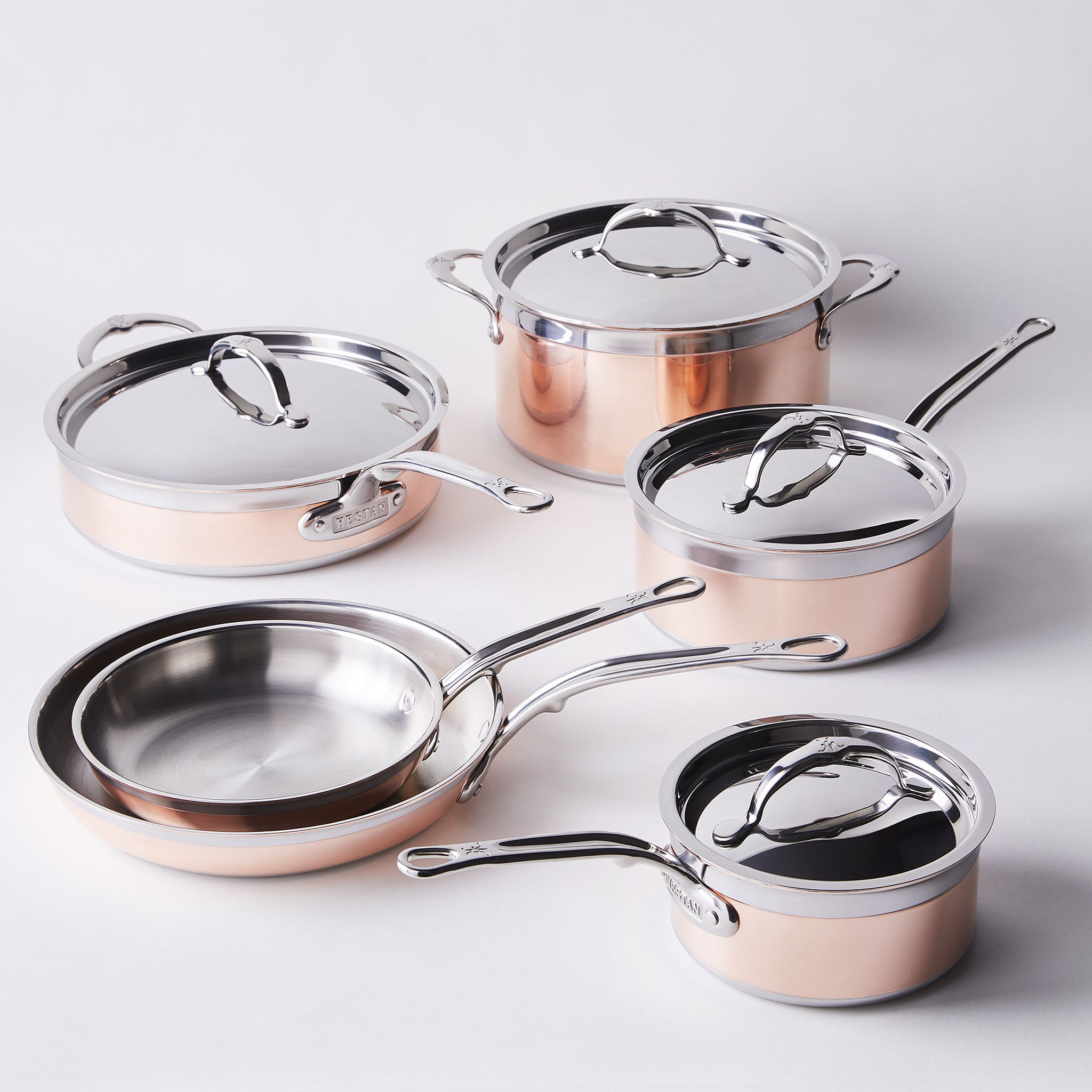 Hestan Copperbond Induction Copper Cookware, 10 Piece Set