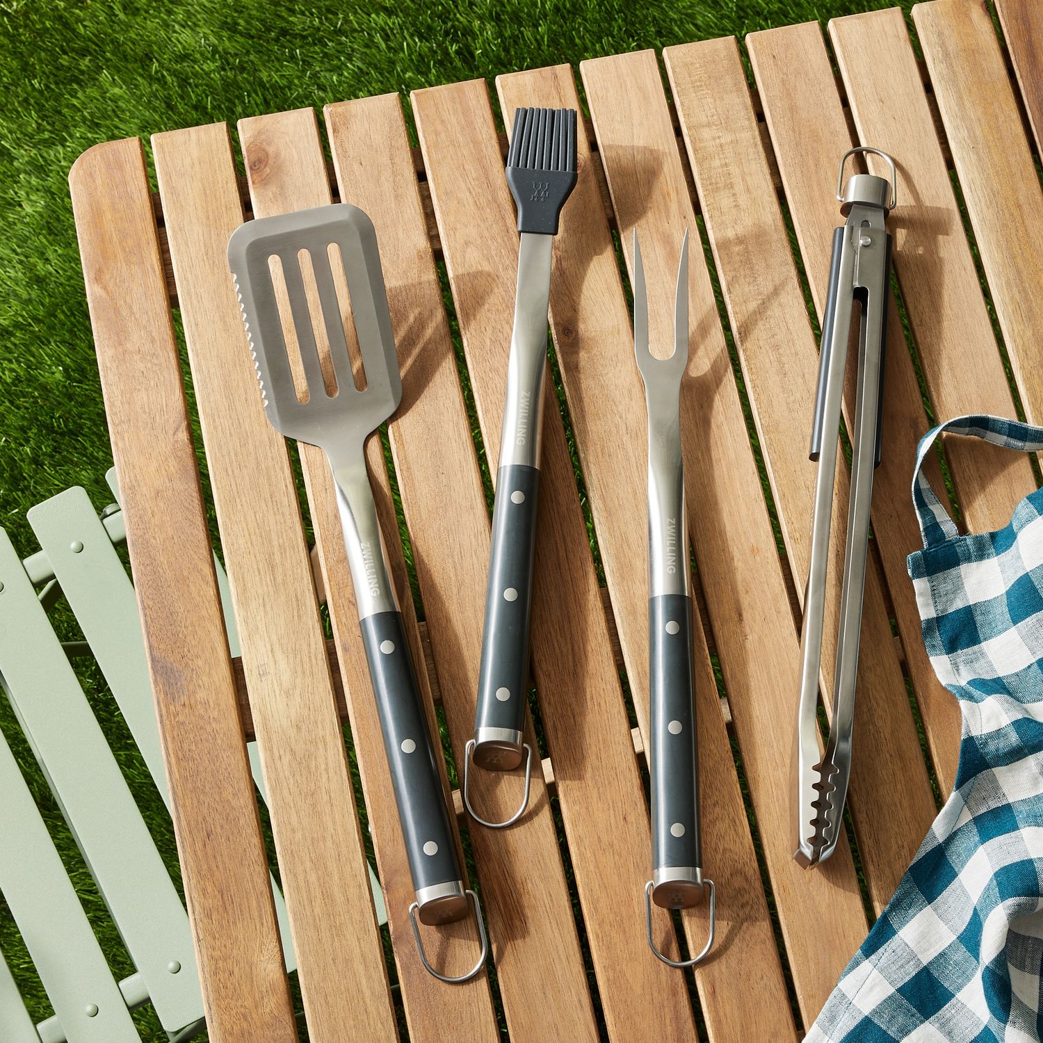 Zwilling Stainless-Steel Grilling Tools, Single or 5-Piece Set on