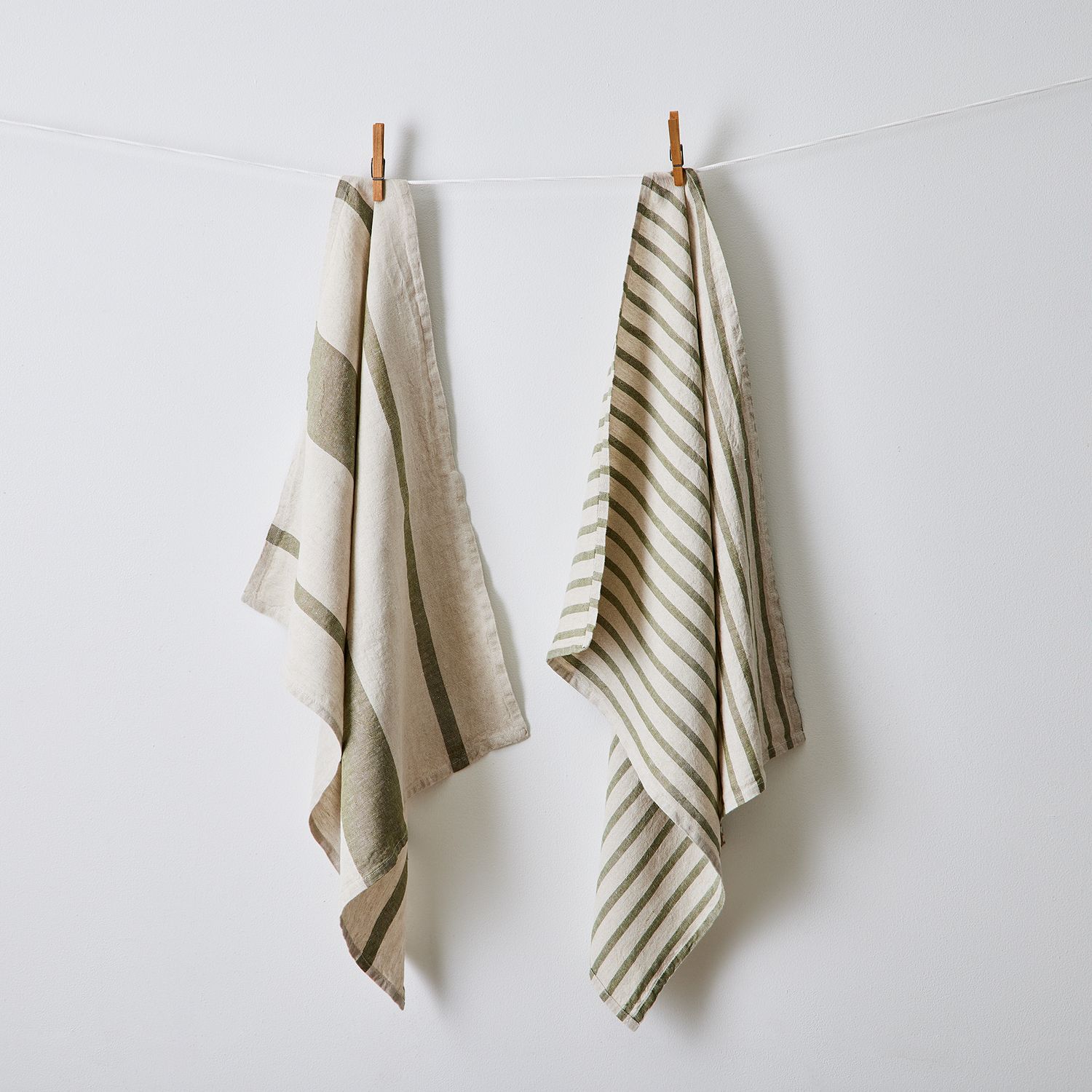 I LOVE GREENS Eating Healthy Linen Dish Towels - Exclusive Designs Tea  Towels - Elegant 100% Linen Kitchen Towels - Fruits Vegetables Lovers