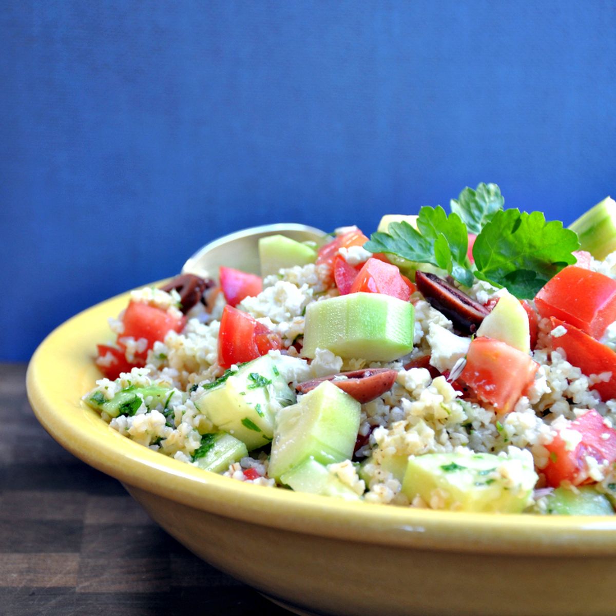 Tabouli Salad With Cucumber Tomato Feta And Olives Recipe On Food52,Au Jus Sauce