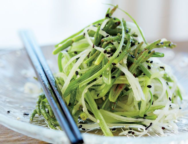 Sea Bean Salad with Daikon and Cucumber from Food52