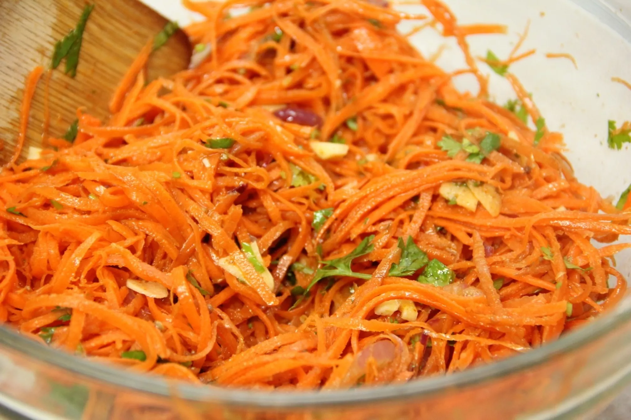 Korean Carrot Salad with Coriander - Alyona's Cooking