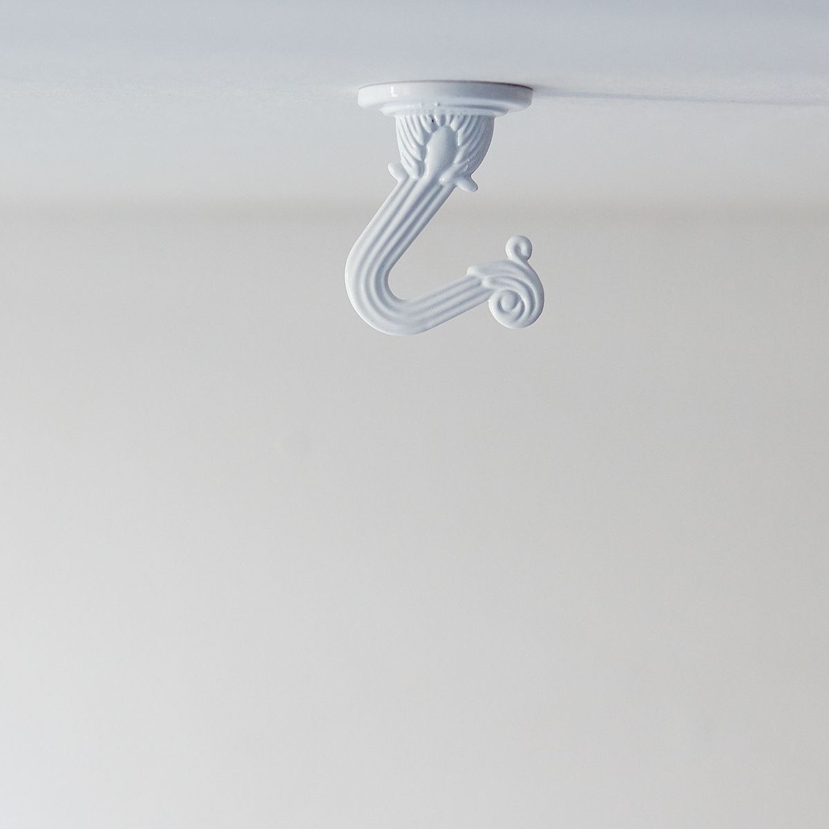 How do you hang a ceiling hook from a light?