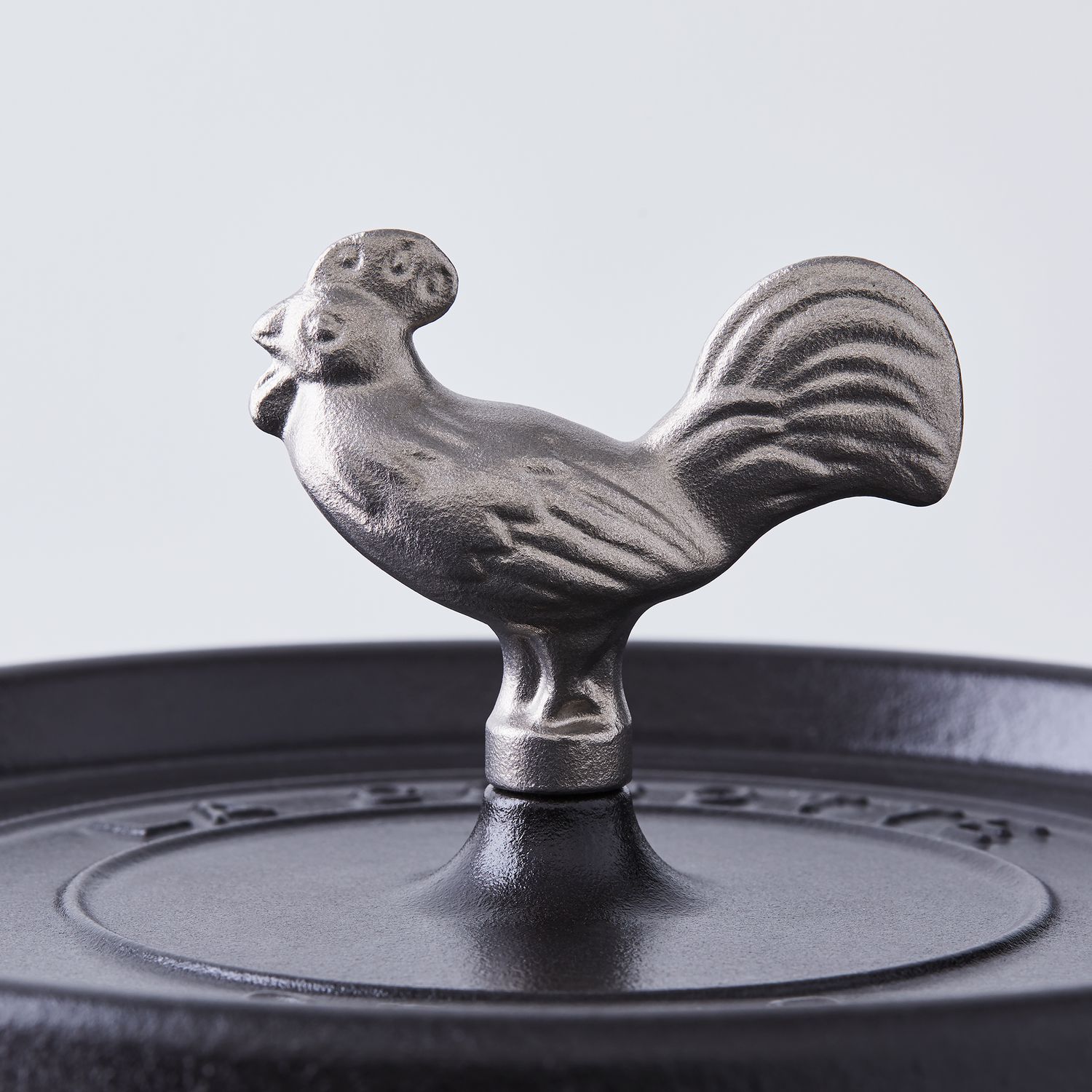 Staub Animal Knobs in Snail, Rooster, Fish & Pig, Stainless Steel