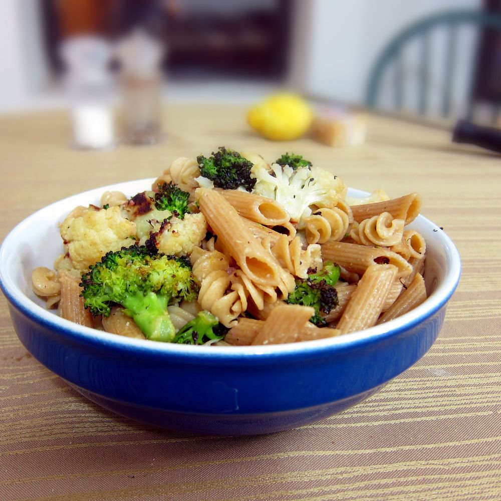 pasta with broccoli, anchovies, lemon