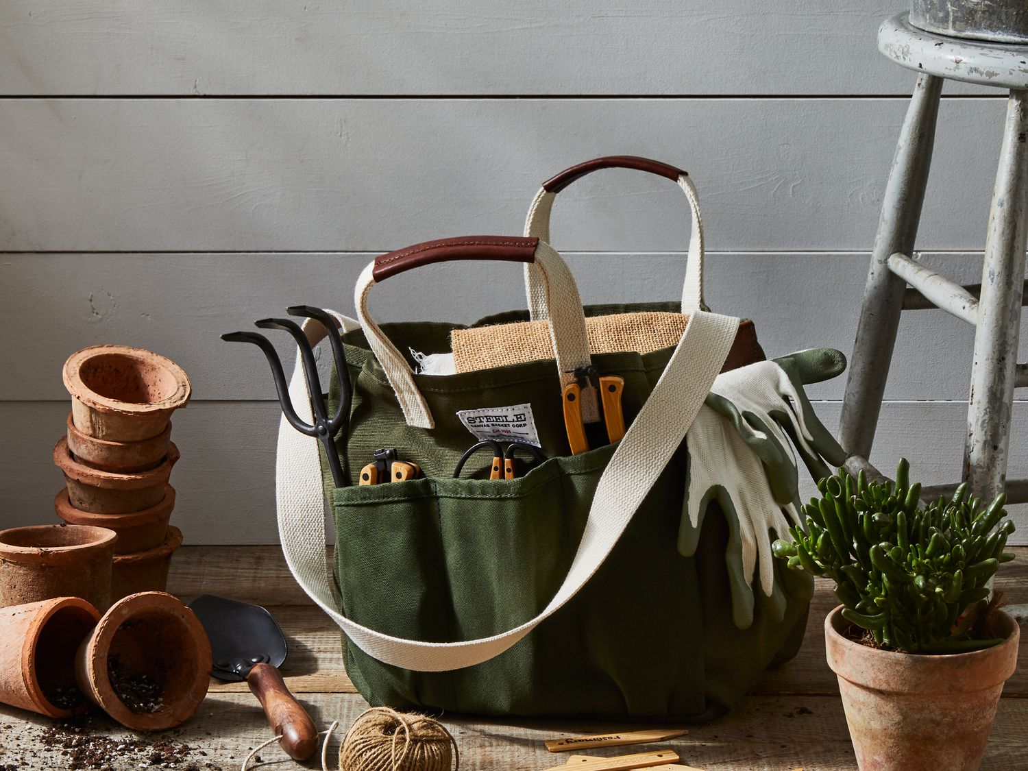 bucket tote - natural – Utility Canvas