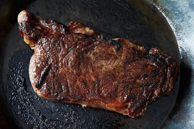 Searing a steak from Food52