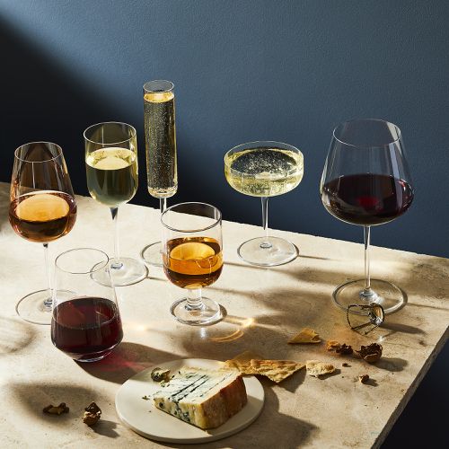 Italian Collection 15 Oz 'Nicol' Water or Wine Goblet Multi Color Stem  Glasses
