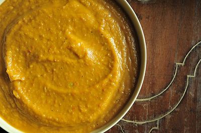 Roasted Butternut Squash Coconut Curry Puree/Soup 