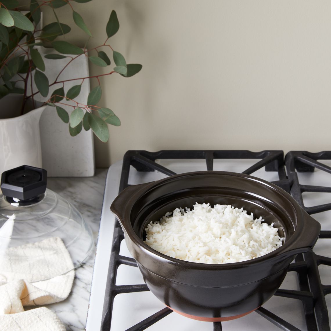 Hario Japanese Rice Cooker Pot, Heatproof Ceramic