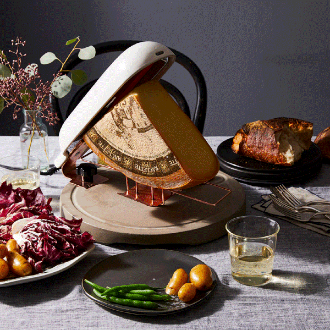 Boska Copper and Concrete Raclette Melter for Fondue Cheese on Food52