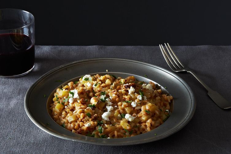 Farro Risotto with Caramelized Apples and Fennel Recipe on Food52