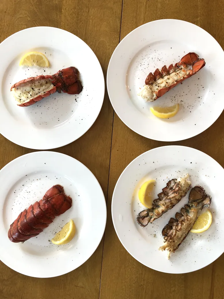 Lobster tail, four ways.