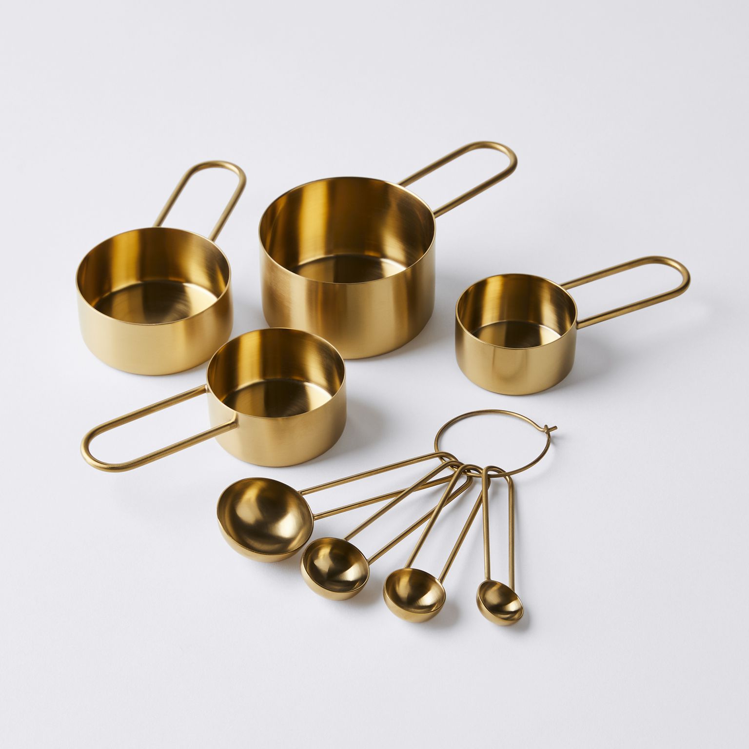Gold Cooking Utensils with Gold Measuring Cups and Spoons Set - 23