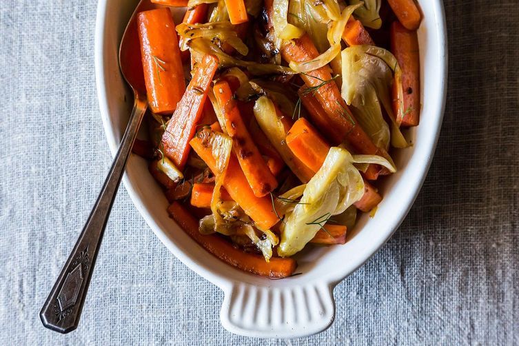 Carrots and Fennel Braised with Orange Zest and Honey from Food52