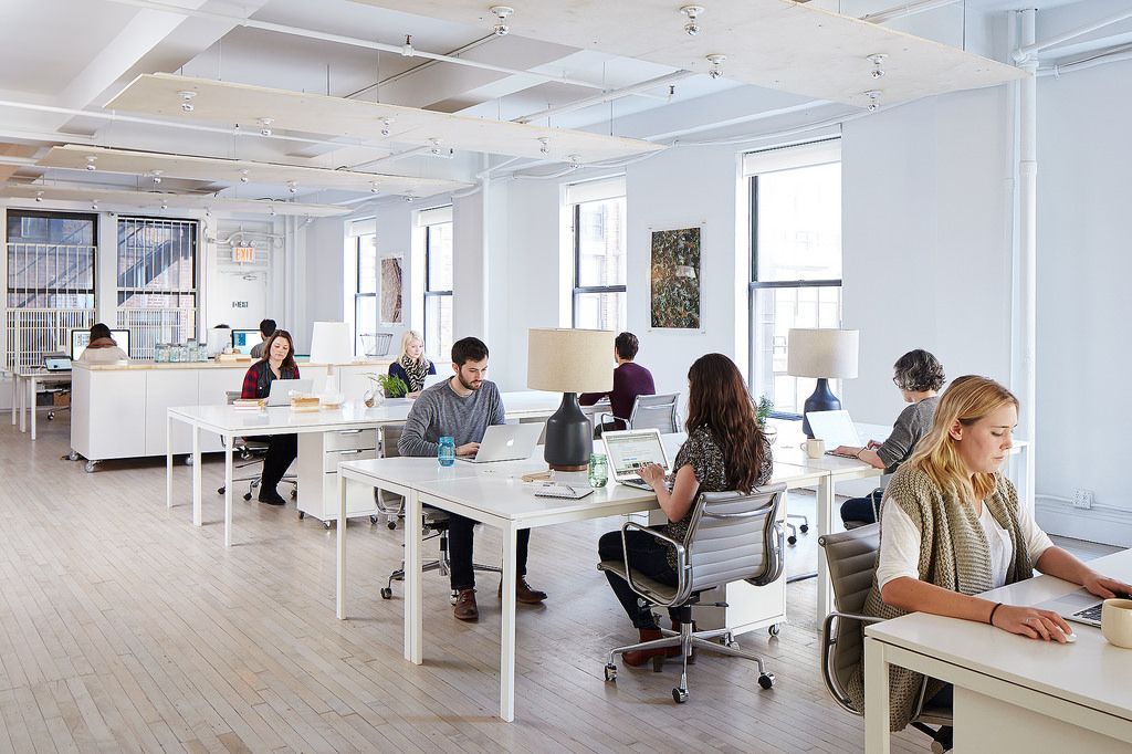 Food52's New Office Work Tables New York City Mark Weinberg