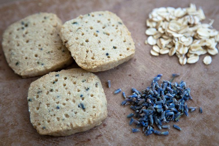 Oatmeal and Lavender Shortbread