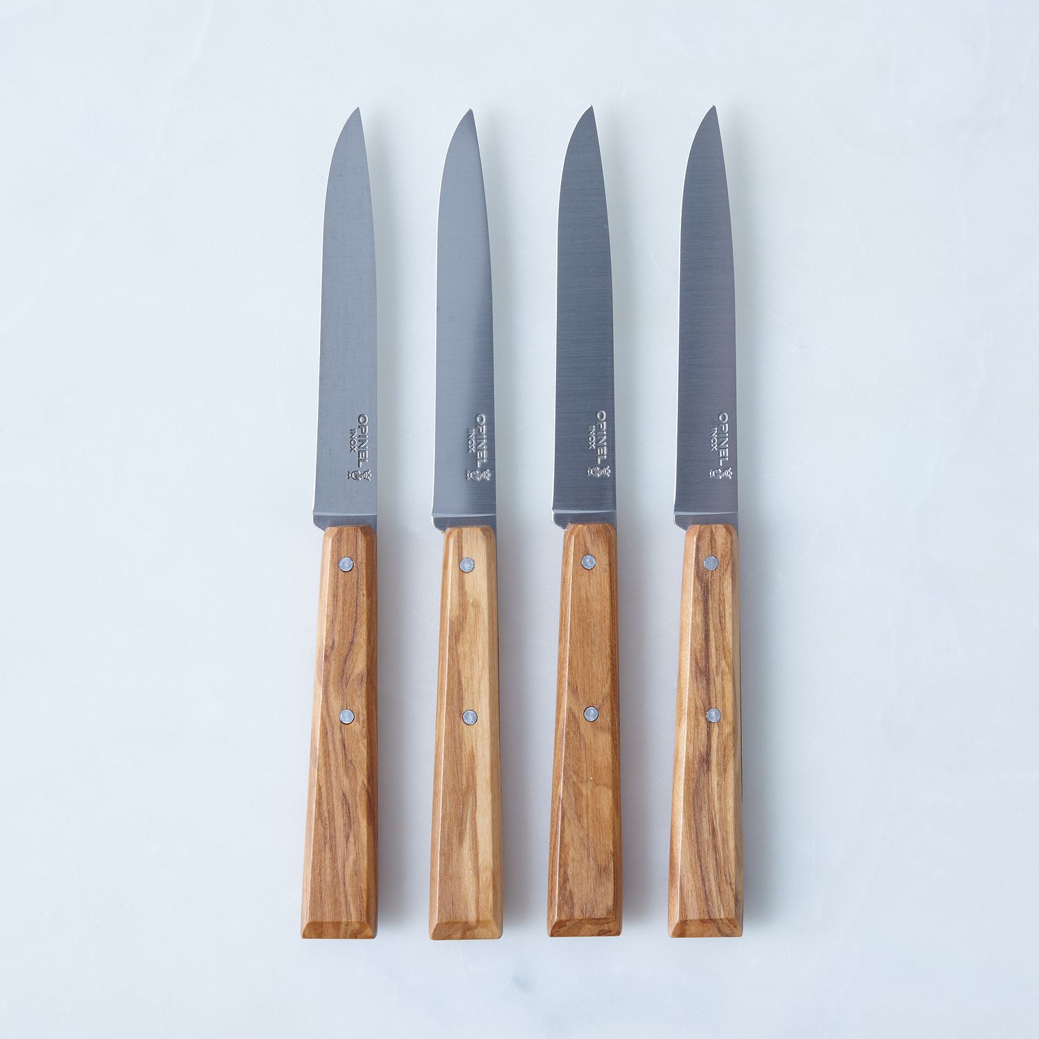 Opinel Olive Wood Steak Knives, Set of 4