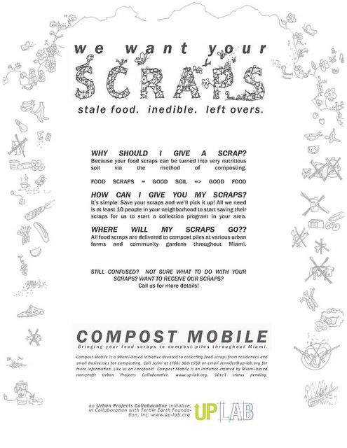 We want your scraps.