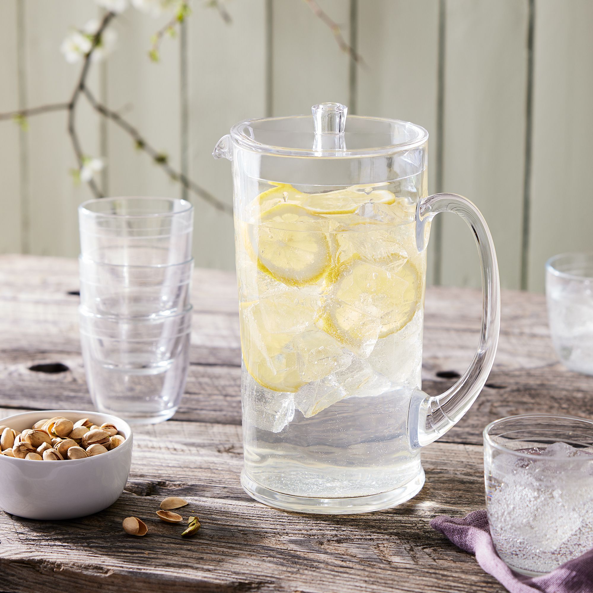 TarHong Tall Round Base Pitcher with Lid - Clear, 91 oz - Kroger