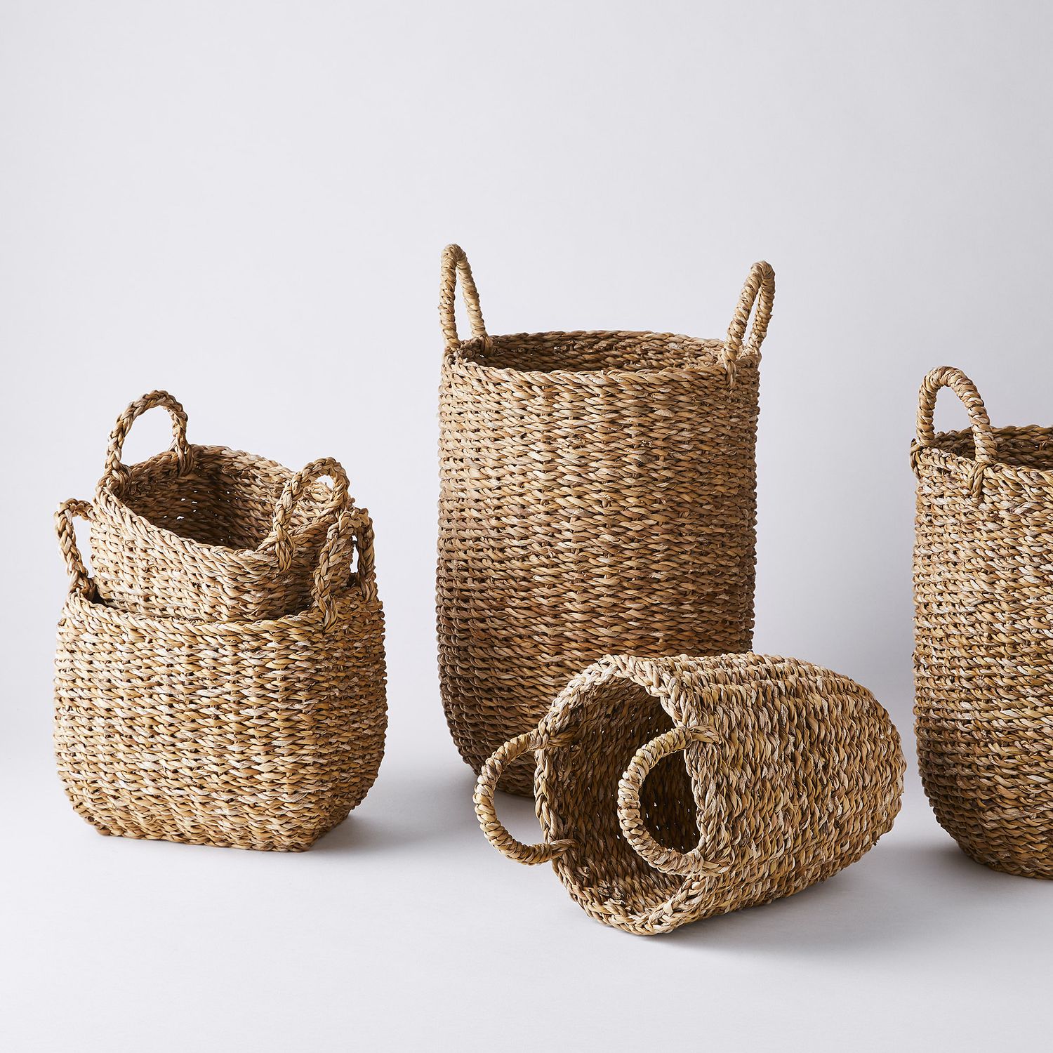 Handwoven Jute Nesting Storage Baskets