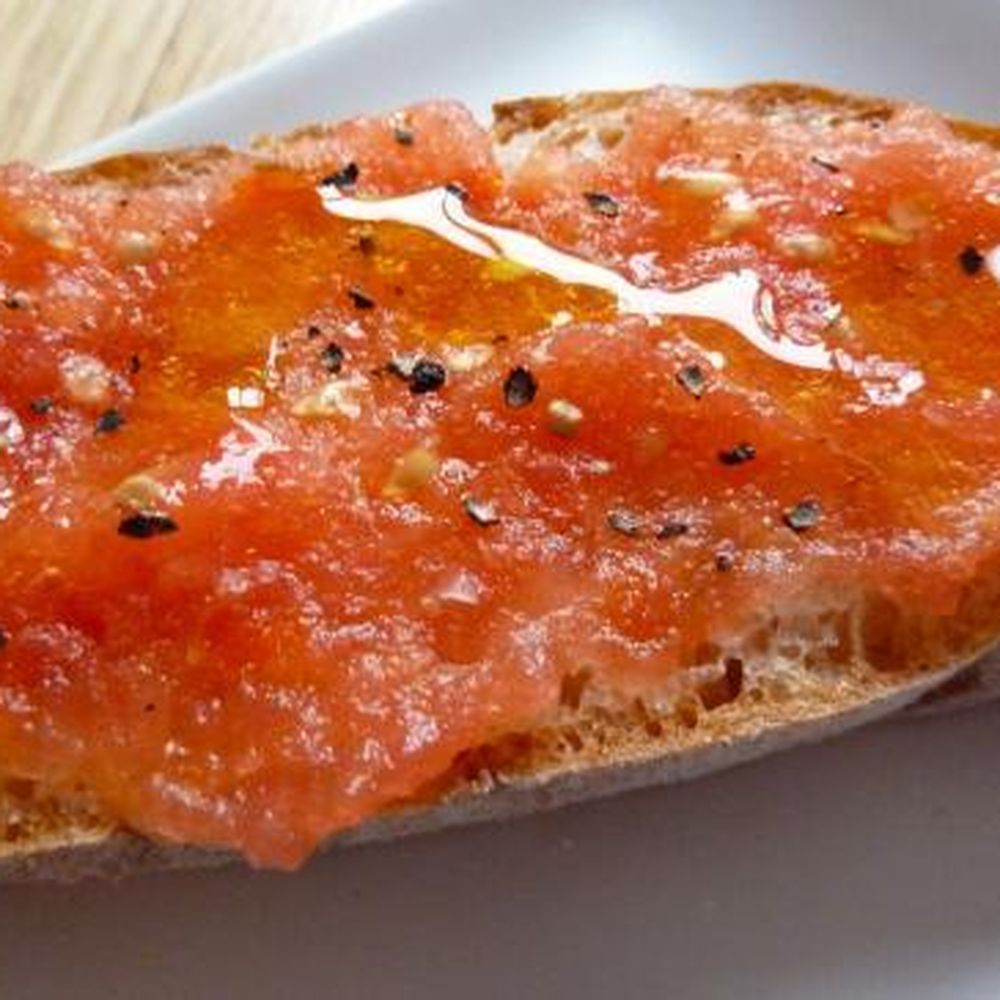 maltese bread and tomato sandwich
