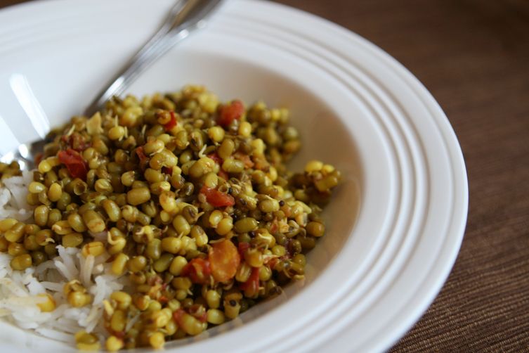 With Vegan Diet Athletes Improve Health And Thrive-Sprouted Mung Bean Saute