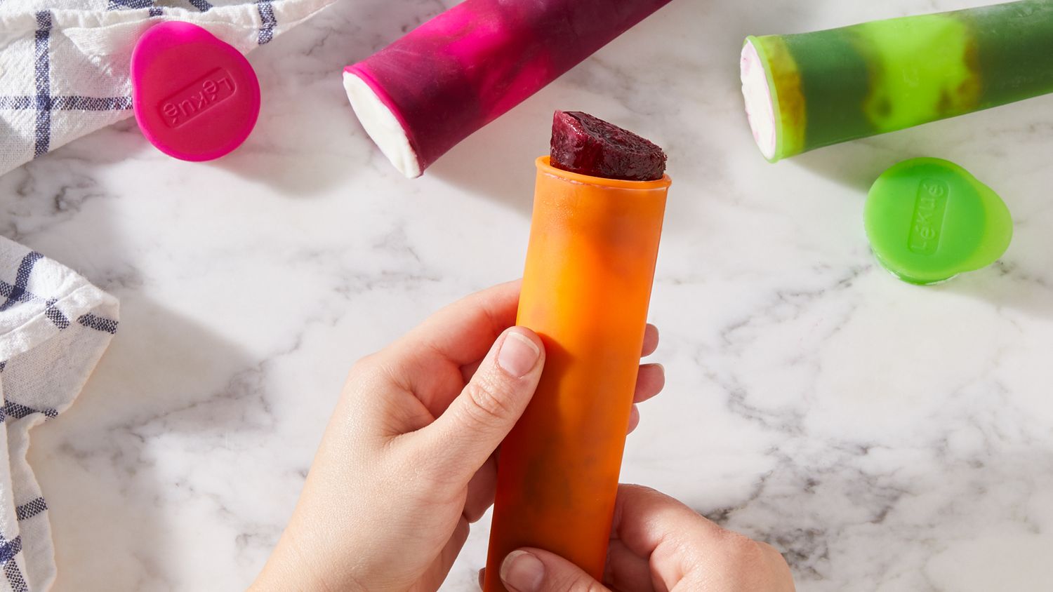 Lékué Ice Push Pop Mold (Set of 6), Stackable, Multicolored, Freezer-Safe  on Food52