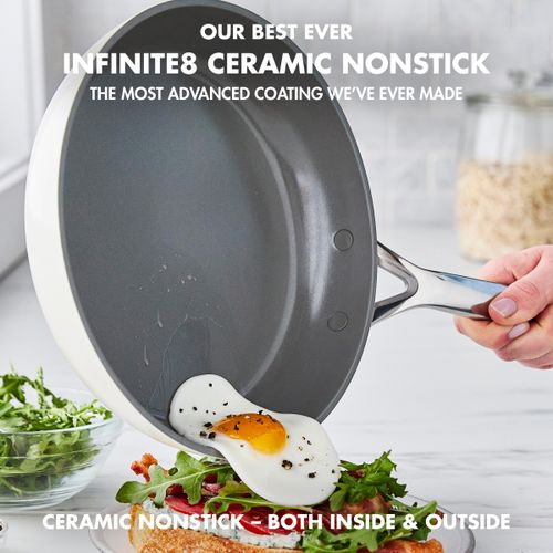Greenpan GP5 Taupe Hard-Anodized Ceramic Non-Stick 14-Piece Cookware Set +  Reviews