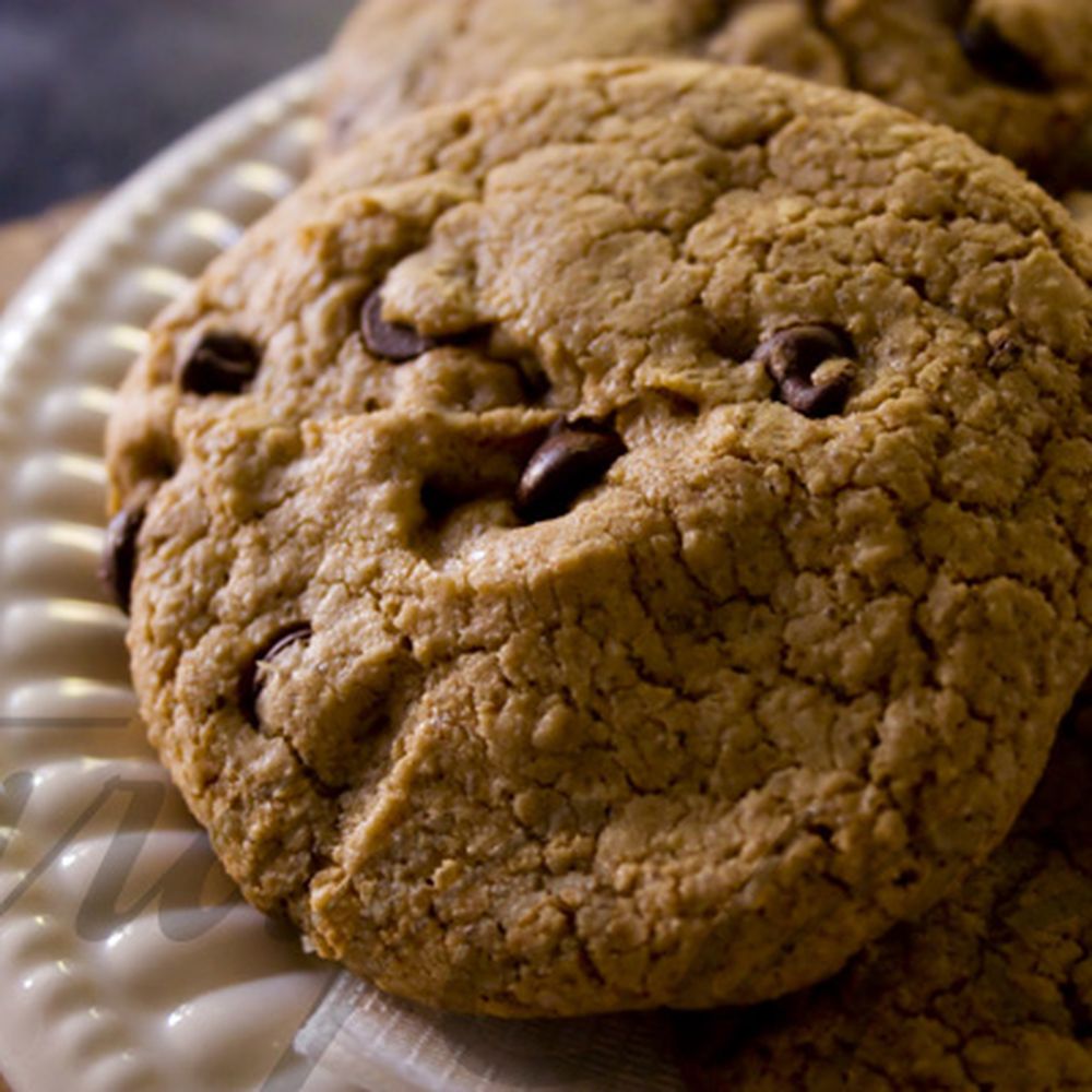 Crunchy, chewy, better for you chocolate chip cookies