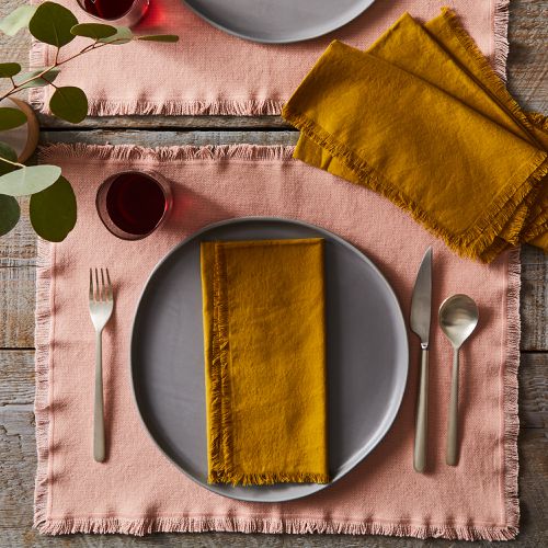 Soft Cotton Grey Color Cloth Napkins Table Place Mat for Home