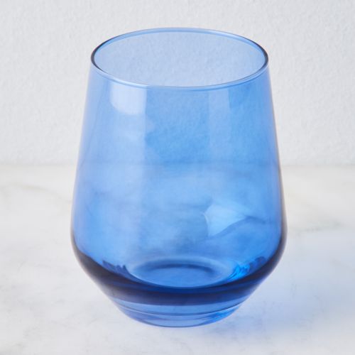 Estelle Colored Glass Hand-Blown Wine Glass 2-Piece Set - Blush