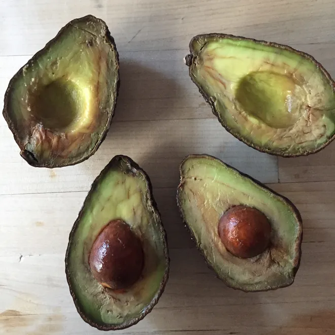 No one said thawed frozen avocado halves were going to be pretty (and they're not). 