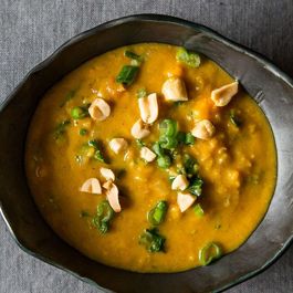 Yam, peanut, kale stew by Nicole S. Urdang