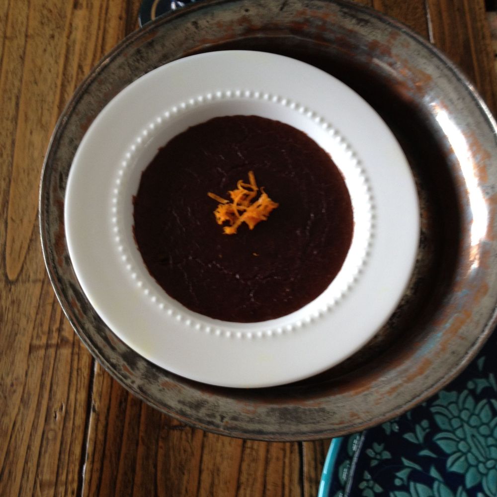 cumin-orange chocolate semolina pudding
