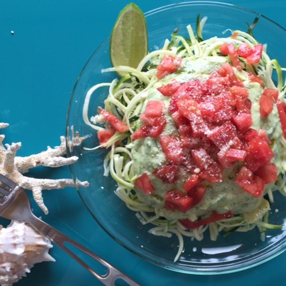 zucchini noodles with avocados source