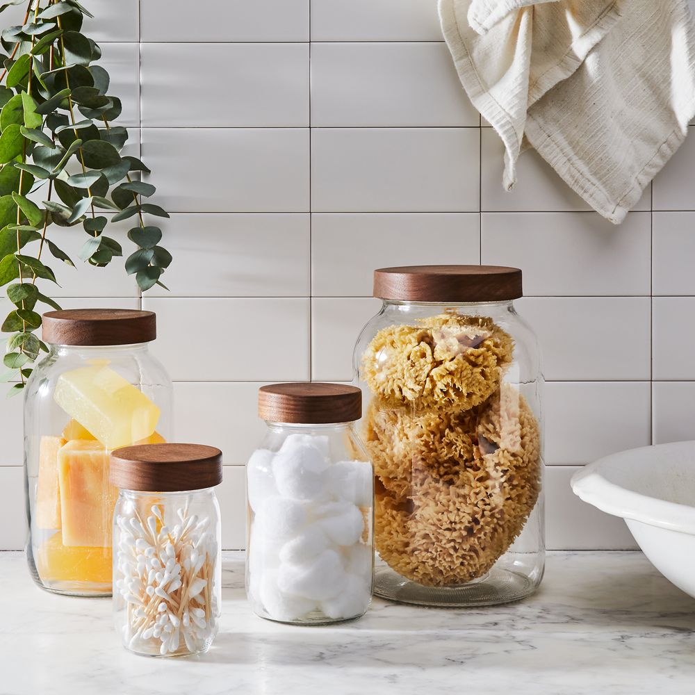 10 Oz Clear Plastic Jars With Lids Set of 3 Storage Jars for