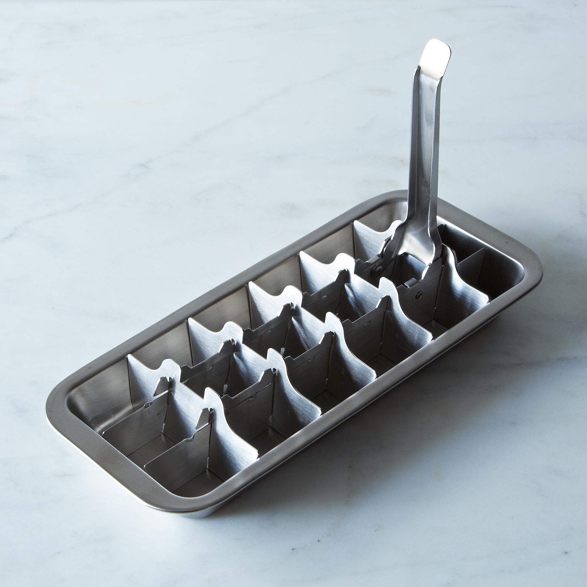 Onyx Stainless Steel Old-School Ice Cube Tray with Handle, Dishwasher Safe  on Food52